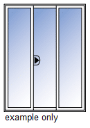 Triple Panel Sliding Door